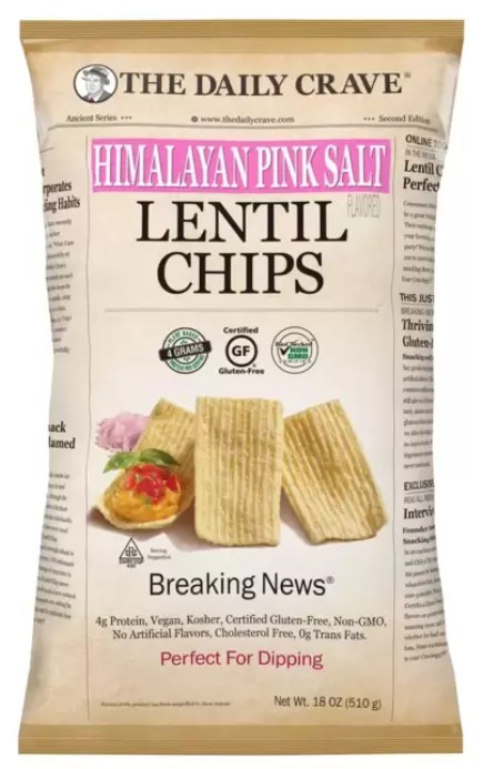 The Daily Crave Himalayan Pink Salt Lentil Chips, 510g